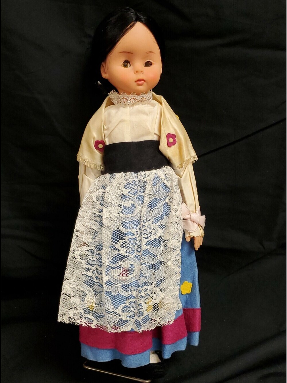 AUTHENTIC Vintage Lenci Italian Torino Doll Roma Costume Girl 13inch Collectible